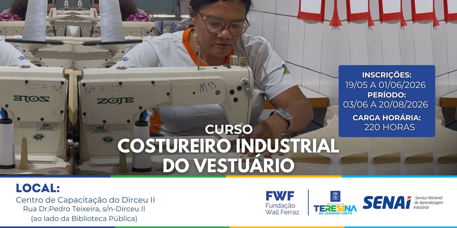 COSTUREIRO INDUSTRIAL DO VESTUÁRIO 2 - Manhã
